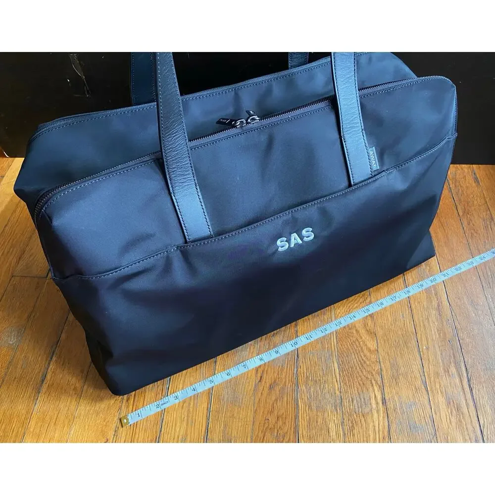 AWAY 'The Weekender' Black Travel Bag w/Pass Thru Sleeve Mens